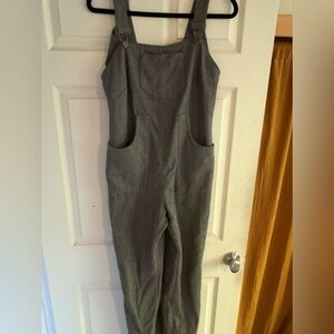 Revivall gray wool overalls